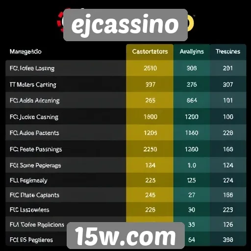 Comparação entre ejcassino e concorrentes do setor